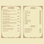 Menu La Rencontre Marrakech Marrakech June 2023 102920